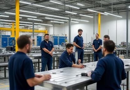 Equipe ClimaPort Solutions na fábrica em Porto Alegre